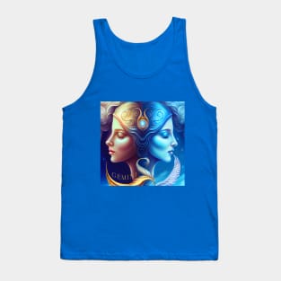 Zodiac Sign GEMINI - Fantasy Illustration of Gemini Tank Top